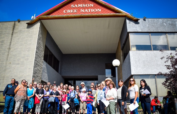 On a day when Friends passed a minute about taking reconciliation work "to the next level" we were welcomed in a visit to the Samson Cree Nation, Montana Cree Nation and Ermineskin Cree Nation