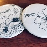 Canadian Friends Service Committee (Quakers) white poppy buttons