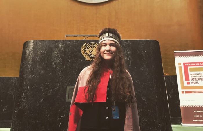 Haana Edenshaw at the UN Permanent Forum on Indigenous Issues 2019