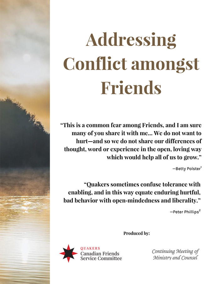 Cover page of Addressing Conflict amongst Friends