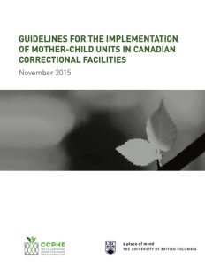 Cover page of the guidelines for the implementation of mother-child units