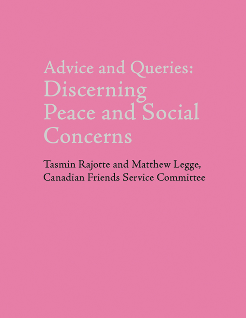 Pamphlet for Quakers on discerning peace and social concerns 2022