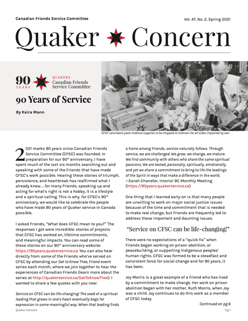 Quaker Concern Spring 2021