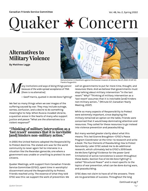 Quaker Concern Spring 2022