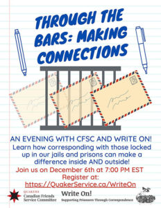 Through the Bars: Making Connections prison writing video resource from CFSC (Quakers)