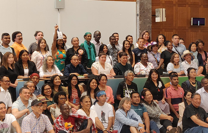 EMRIP 2023, a group of members gathered at Indigenous Caucus